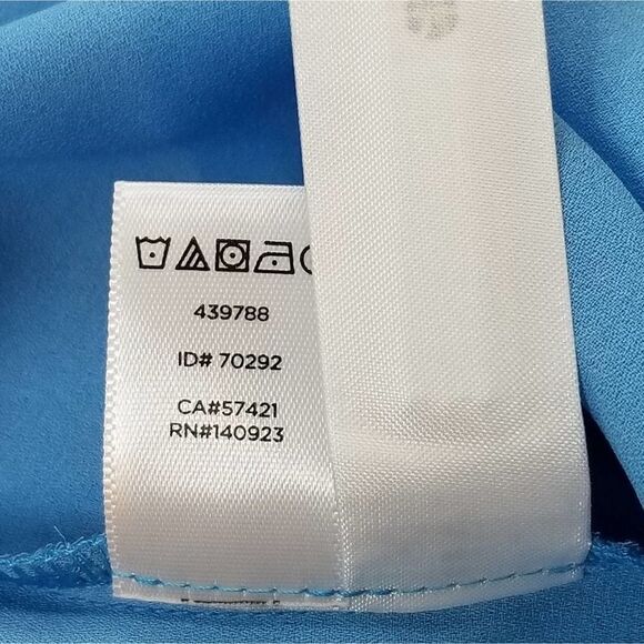 LOFT Ruffle Flutter Sleeve Cut Out Back Blouse - Picture 7 of 7